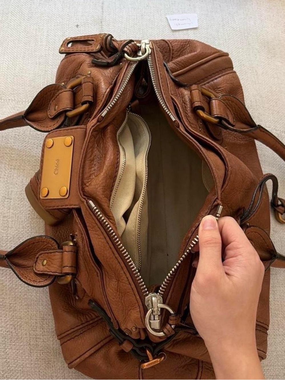 Chloe Brown Leather Paddington Satchel with Gold Hardware - Picture 3 of 13